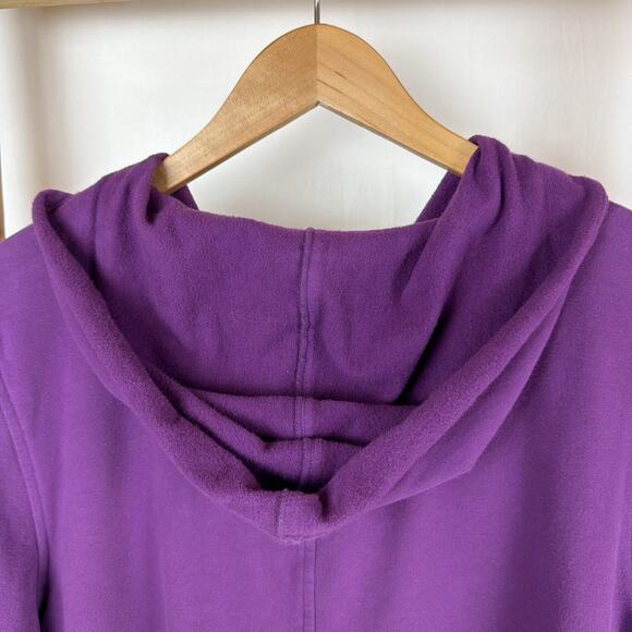 NWT Kleen Wine 100% Cotton High-Low Button Hoodie Jacket Tunic #0806 LG - Picture 6 of 7